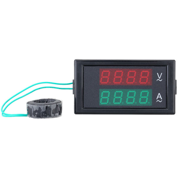 Dubbel display digital AC voltmeter ammeter med hög precision (80-300V 0-100A)