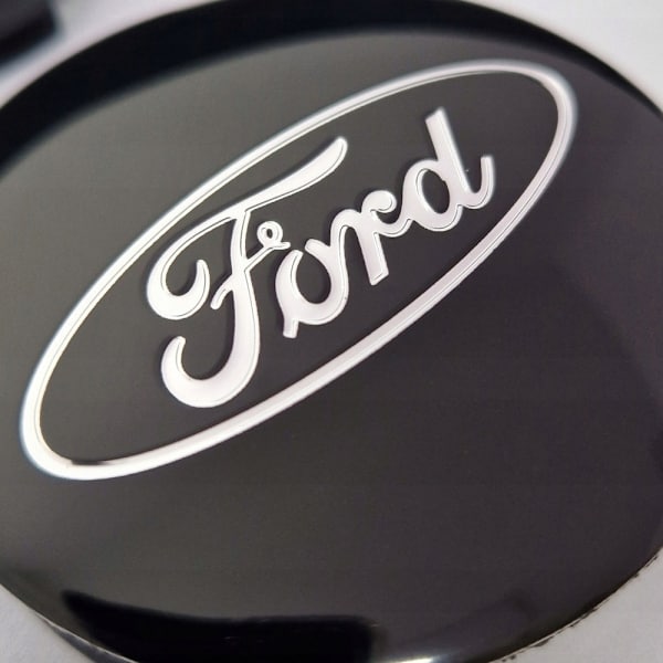 4-pak - Ford hjulkapsler / Hjulnavnemblemer - Bil 70 70 66mm - Black