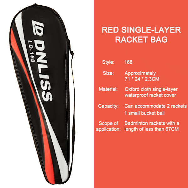 Badmintonracketfodral Bärbart Fodral Racketöverdrag 7#