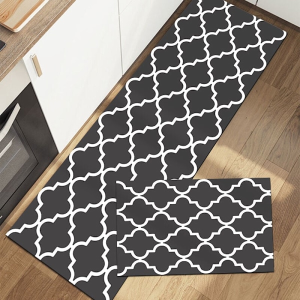 Kitchen mat [2-pack] Cushioning Anti-fatigue kitchen mat, Waterproof and non-slip ergonomic foam, Dark gray