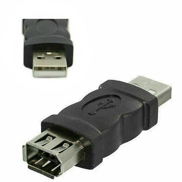 Firewire IEEE 1394 6-nastainen naaras F - USB M uros -kaapeliadapteri