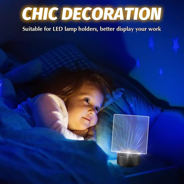 Akrylplade Transparent Støbning Til LED Lysbase Bordskilte DIY Display Projekt Håndværk LED Lamper Til P