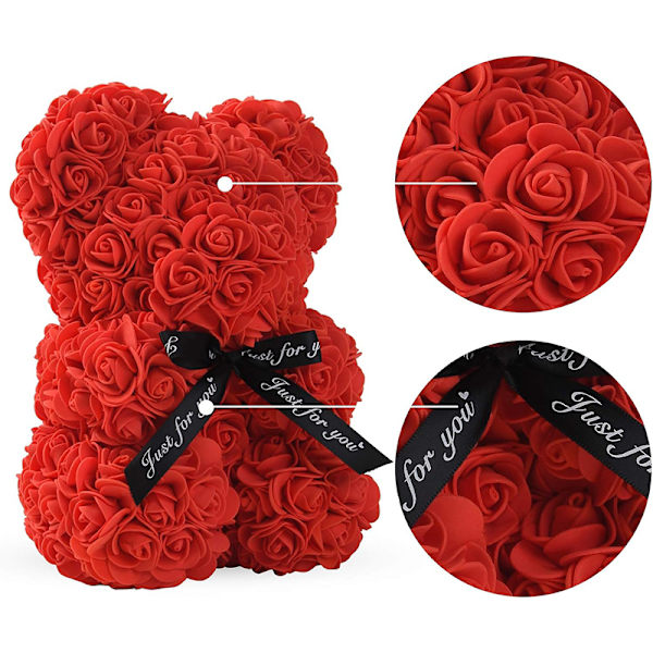 Valentinsdagsgaver til hende, Rose Bear Rose Teddy B Dark Red