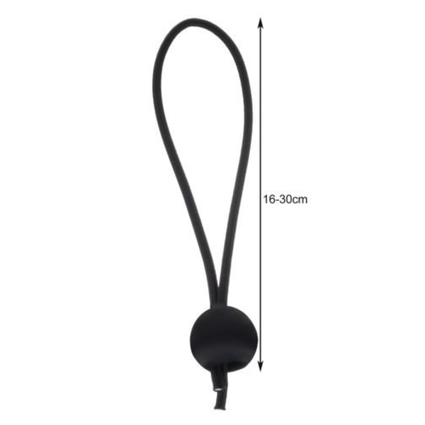 10-pack - Presenningfäste / Gummisnöre med kula Black Black