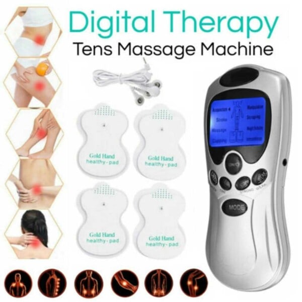EMS Tens Massage för stela muskler Elektronisk muskelstimulator vit&hälsa och skönhet white