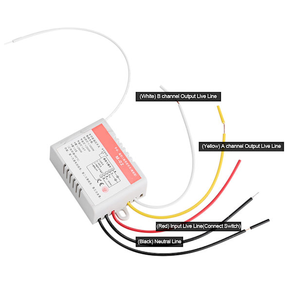 220V lyspære controller modtager sender trådløs fjernbetjening switch system 2 kanal