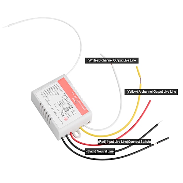 220V:n hehkulampun ohjainvastaanotin langaton kaukosäädin kytkinjärjestelmä 2 kanavaa