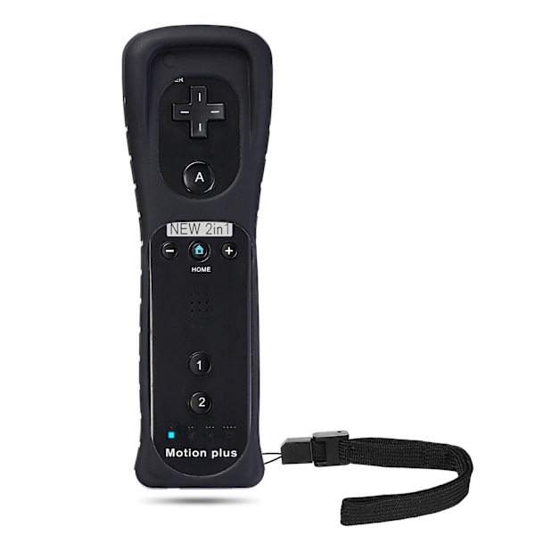 Wii-kontroll med Motion Plus / Kontroll för Nintendo - WELLNGS black