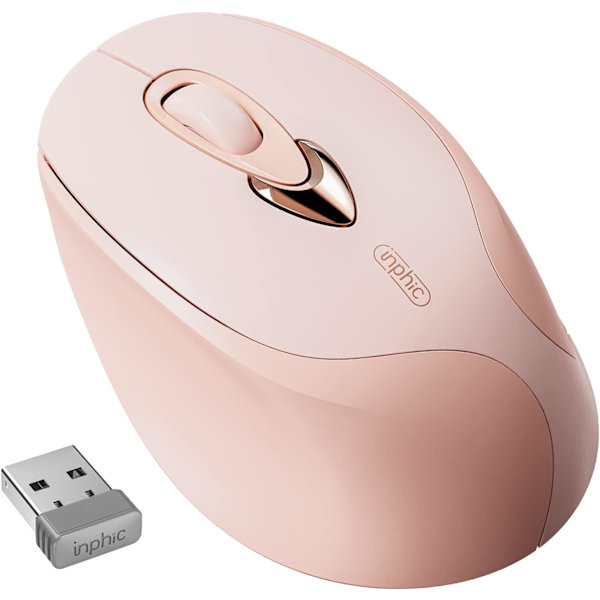 Trådlös mus 2.4G USB uppladdningsbar trådlös möss tyst klick söt bärbar ergonomisk sladdlös datormus