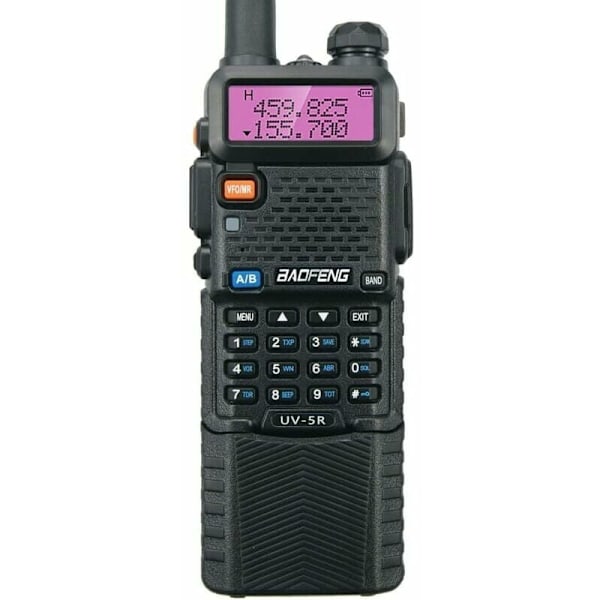 UV-5R 8W Walkie Talkie med 3800mAH batteri, FM-radio, hög effekt Dual Band 128 kanal radiokommunikationstransceiver (2-pack) h