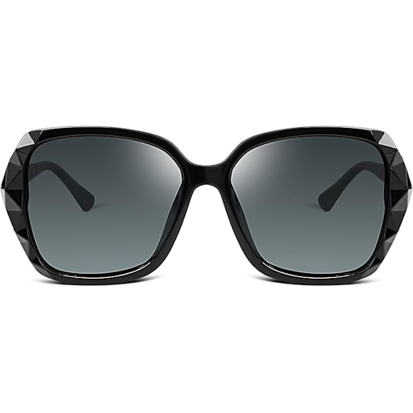 #Damsolglasögon Polariserad UV400-skydd Överdimensionerade glasögon Klassiska stora bågar Solglasögon för kvinnor B2289#