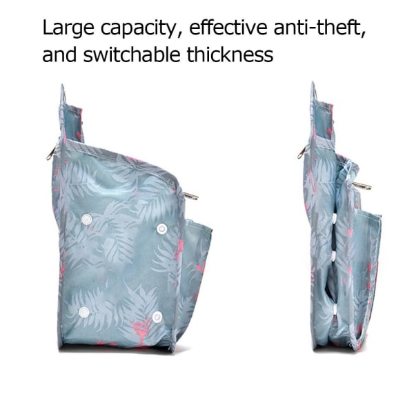 Ryggsäcksförvaringsinsats Väska Inner Bag Fack Sorteringsväska Liner Organiz Pink Stripe