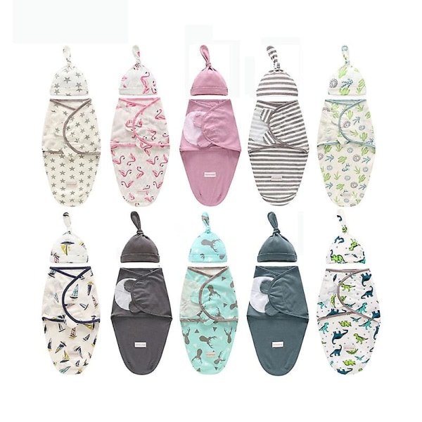 Baby + lue Cocoon Wrap Bomull Spatel Bag Flamingo L