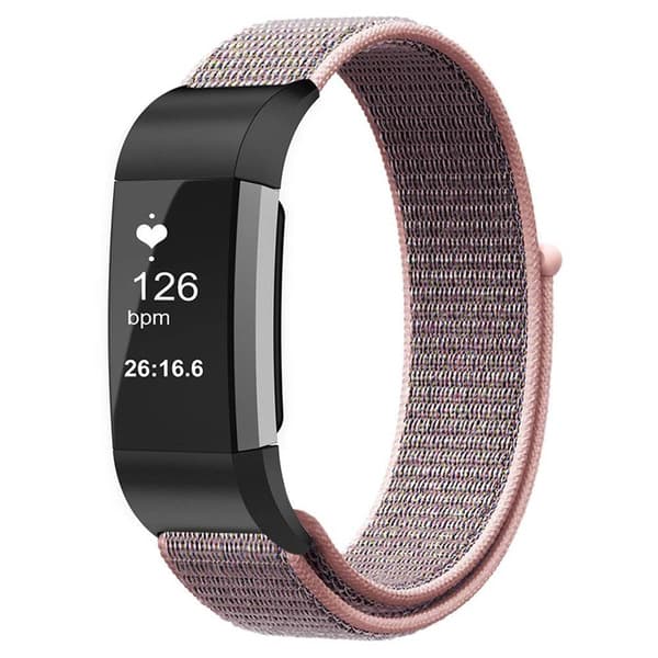 Fitbit Charge 3/4 rem, nylon, roséguld BT