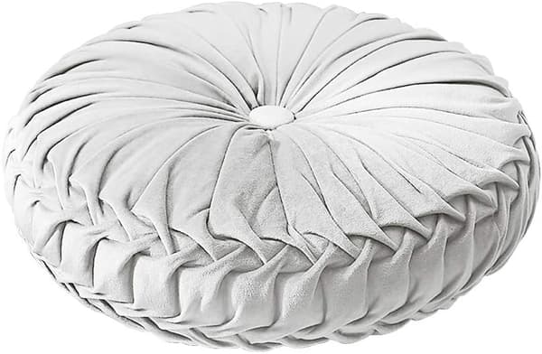 Pyöreä tyyny, samettikurpitsatyyny 35cm Tatami (vaaleanharmaa)
