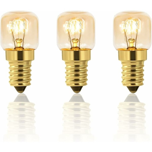 3-pakning 25W dimbar ovnlampe, E14 T22, 25W pære, H