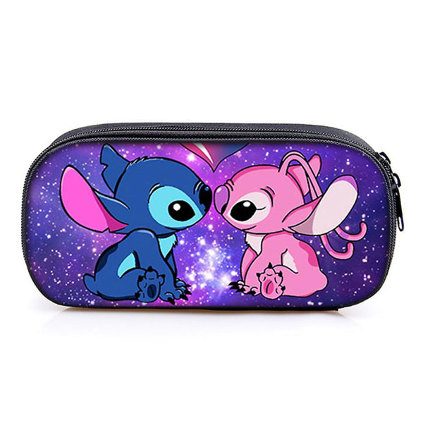 Kids Boys Girls Lilo & Stitch Pennfodral Pennfodral Pennfodral Skola College Stationery Organizer Multifunktionell Pennfodral B