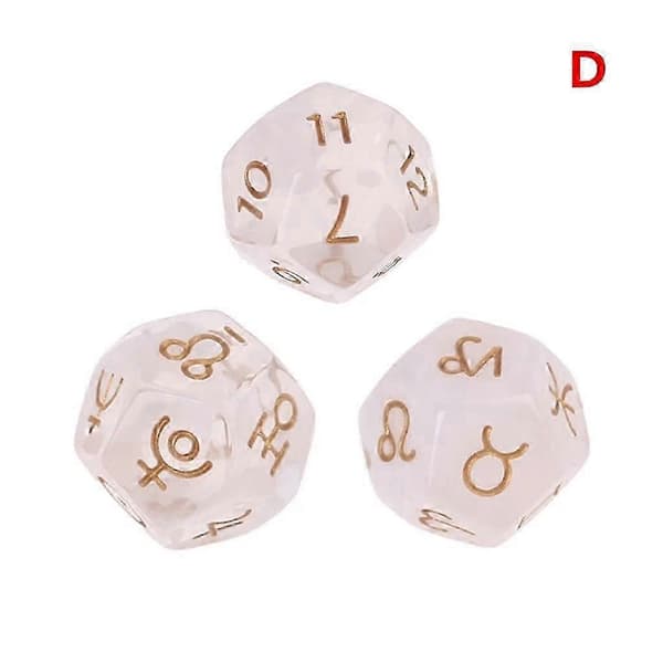 Astrologiska Tärningar 12-sidiga Polyedriska Tärningar Astrologi Tarotkort Konstellation 2025{h} A