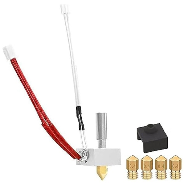 Printer Hot End Kit för Elegoo Neptune 3 Plus/Max Extruder Head Heater Break Silikonhölje Termistor med 4PCS Munstycken