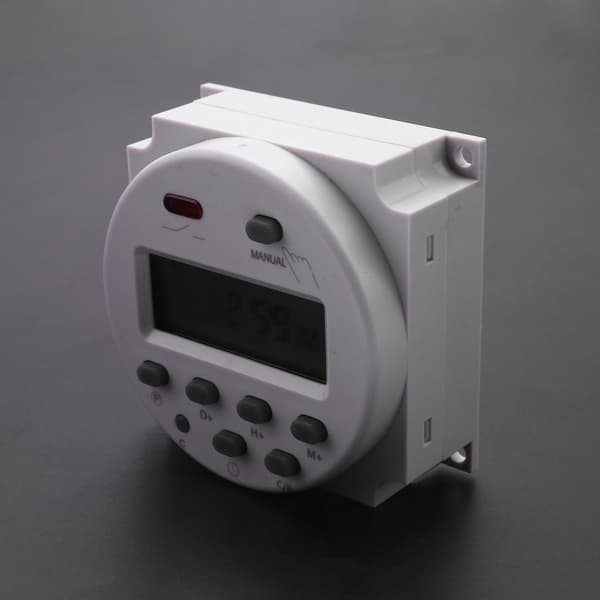 Ny LCD digital kontroll strømforsyning programmerbar timer dc 12V 16A tidsrelébryter