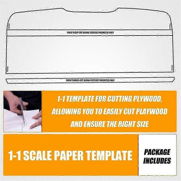 Sprinter korkean katon pakettiauton hattuhyllyn DIY-sarja 2019+ Black