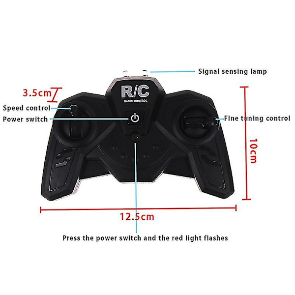 USB-Latautuva RC-Helikopteri Valolla, Mini RC-Drooni Gyrolla, Kolarinkestävä RC-Leikki, Poikien Lahja Blue