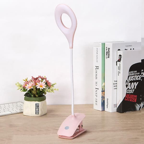 Klemmelampe Sengelæselampe Klemme Med Berøringssensor pink