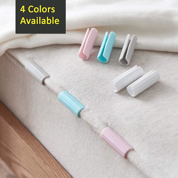Sengesett-griper, Sengesett-holdere, Sengesett-klips, Hold Sengesett Pusselig 10 stk (rosa)
