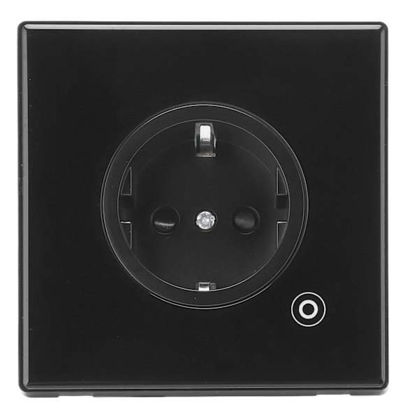 Smart Socket 16A 3000W Modern Design Multi Function Smart Timing Wall Outlet EU Plug 95?245V Svart WiFi-version