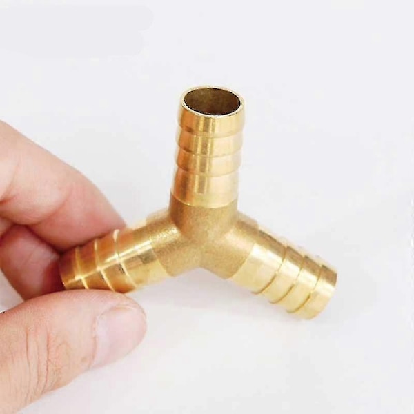Mässing Barb Rörkoppling 2 3 4 Vägs Mässingskoppling för 4mm 5mm 6mm 8mm 10mm 12mm 16mm 19mm Slang Koppar Pagoda Vattenrörskopplingar-WELLNGS 2-vägs 2 way OD 10mm