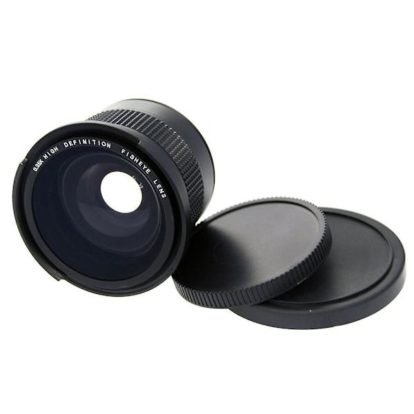 58mm Professionell vidvinkelobjektiv makrodel 0,35x för makro