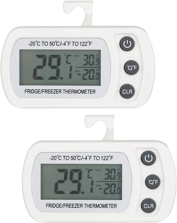 PCS Digitalt køleskabsfrysertermometer Temperatur -20 til