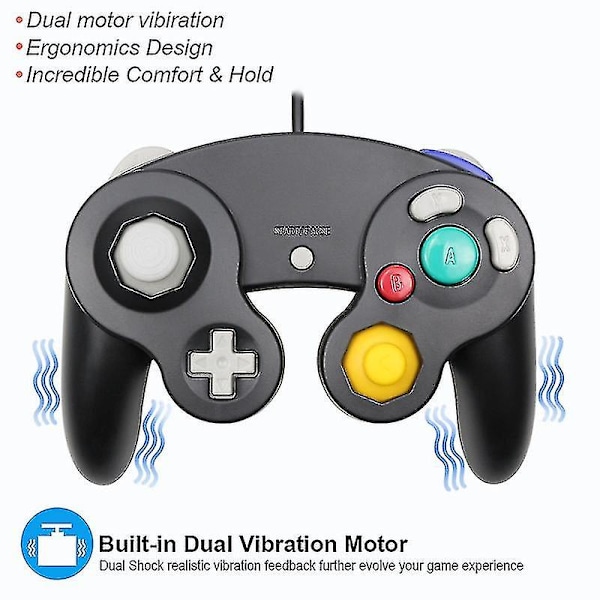 USB-kablet Gamecube Controller Håndholdt Joystick, Til Nintend, Til Ngc Gc Controle, Til Mac Computer PC Gamepad