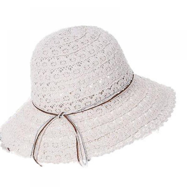 Hattar, sommarhattar dam spets rosett utskuren solhatt justerbar elegant brätte mjuk hatt solskydd blommig hinkhatt mors dag present (svart)