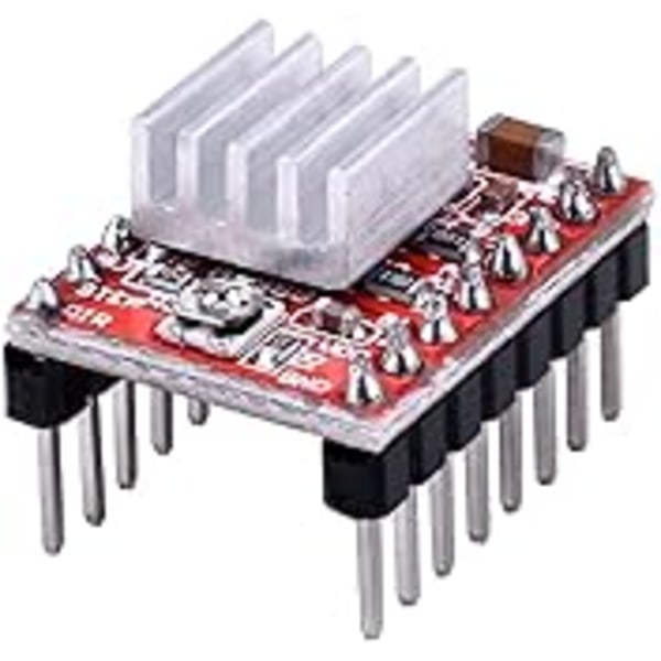 A4988 Steppermotordrivermodul 5 stk. Steppermotordrivermodul med køleplade til RepRap 3D-printer