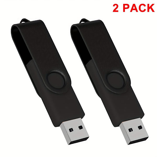 2-pack USB-minne USB 3.0 2.0 Flash-enhet i metall Pendrive Hög hastighet U-disk