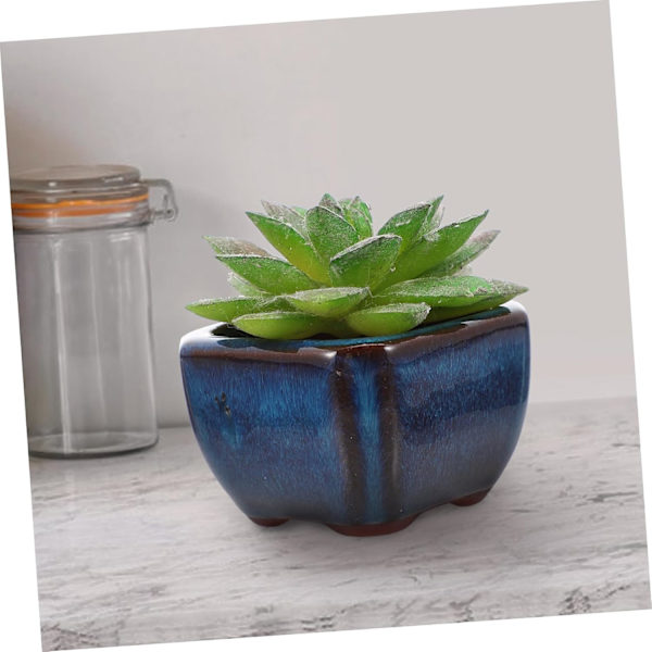 1 stk liten blomsterpotte i lilla sand hjemmedekor miniatyrplanter keramikkplanter
