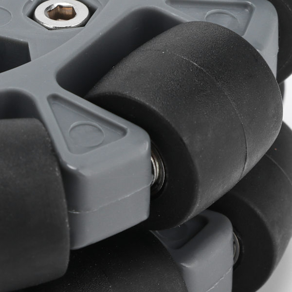 100mm Kestävät Nylon-Kumi Laakerirullat Omni-Pyörät Robottikilpa-Autojen Pyörille 14041