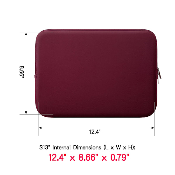 13-tommers bærbar computertaske kompatibel med 2022 2021 MacBook 13,6\" M2 A2681, 13,3 Air Pro M1 A2337 A2338 A1706 A1708 A2159 A2179 A2251 A2289 (Rød) Rød Red