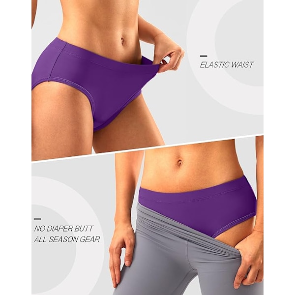 4D vadderade cykelunderkläder för kvinnor Cykelshorts Cykelbyxor Lila Purple M