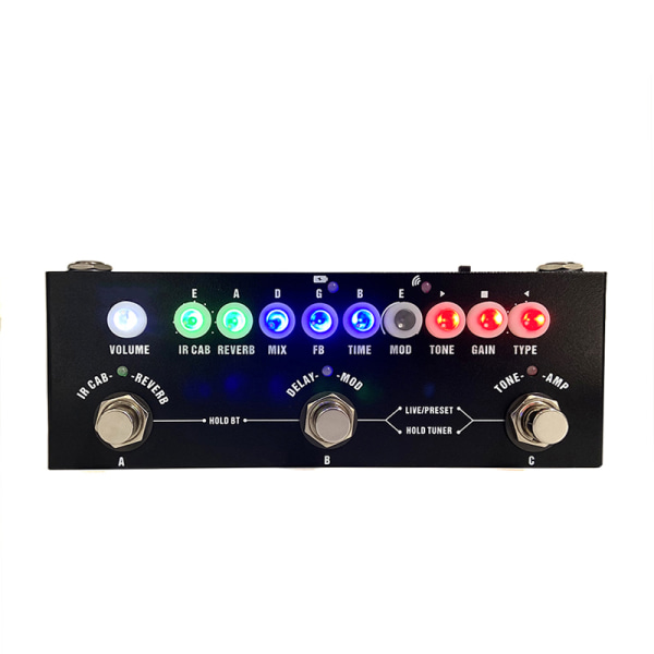 MVAVE Gitar Multi-Effekt Pedal 9 Preamp 8 IR CAB Delay