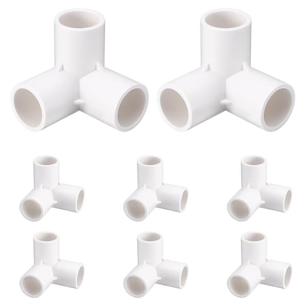 stk. PVC Rørfittings 3-vejs Albueforbindelser til PVC Møbelrørfittings Drivhusramme Teltforbindelse [qb]