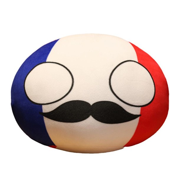 Polandball plysjdukke Countryball USA FRANKRIKE STORBRITANNIA TYSKLAND anheng C ONE SIZE