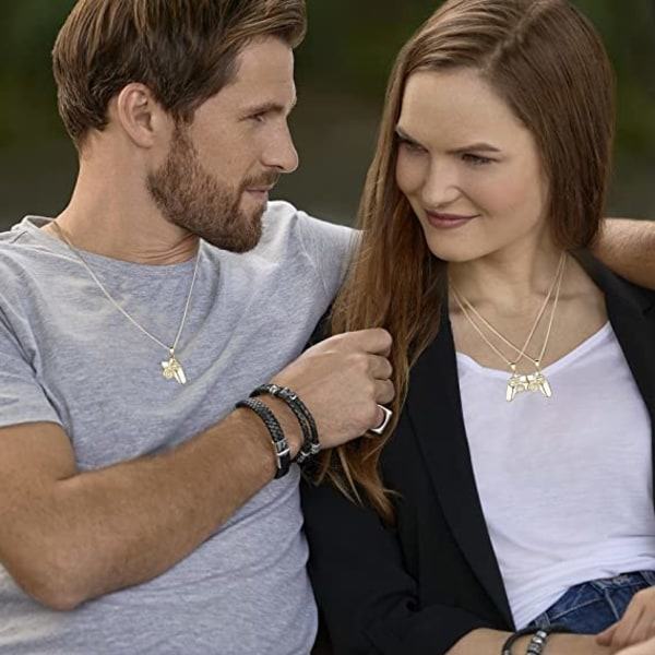 Spilcontroller-halskæde (guld), magnetisk legering par halskæde,