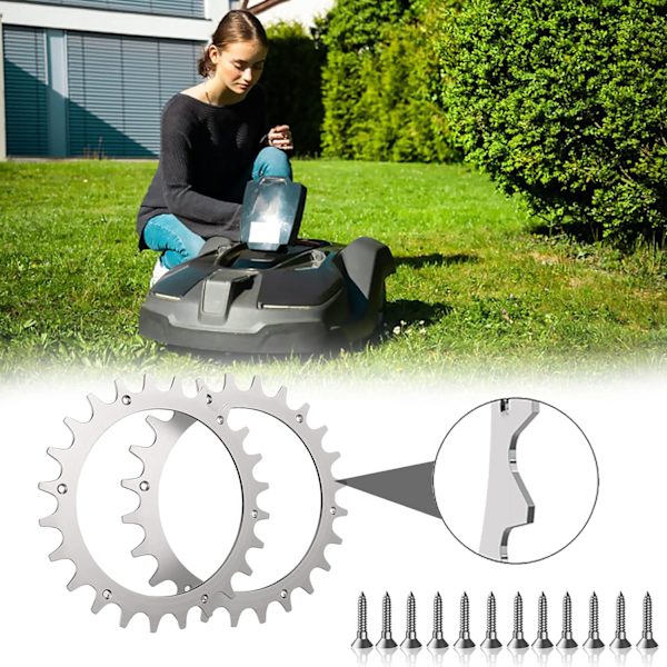 Ruostumattomasta teräksestä valmistetut nastat Worx L -tyyppiin Ruostumattomasta teräksestä valmistetut nastat Worx Landroid L -pyörän koko 225 mm - 12 ruostumatonta ruuvia - nurmikolle