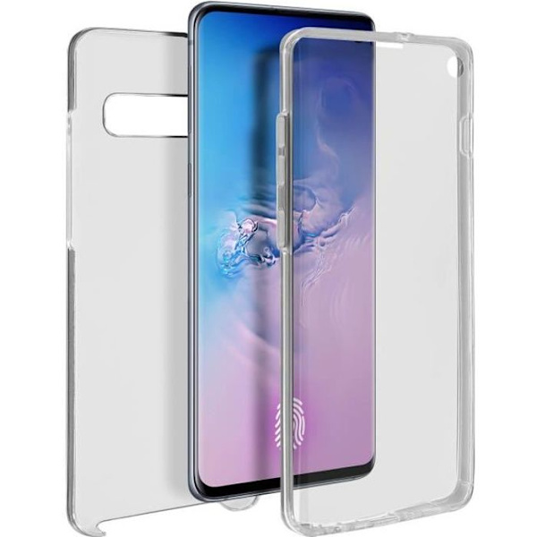 Fodral för Samsung Galaxy S10 360° skydd Hård + Transparent silikon front