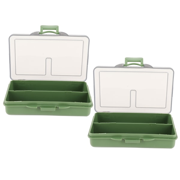Pcs fiskekrog agn gadget boks Mini PP opbevaringsboks etui til fiskeudstyr tilbehør 2 rum