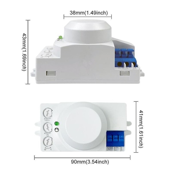 Ac110v 220v 5,8 GHz justerbar 360 graders rörelsedetektor mikrovågsugn
