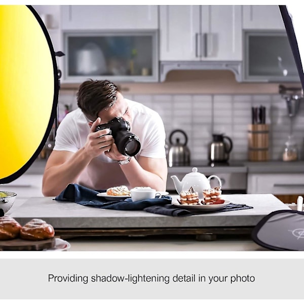 (60cm X 90cm) 2 in 1 Photo Studio Collapsible Multi-photo Disc Reflector, with Carrying Case