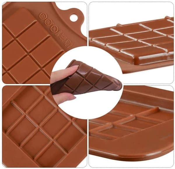 2 silikoneforme til chokolade, chokoladeform i silikone, 48 stykker chokolade, brudsikker form, chokoladekage, chokoladekage